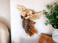 Figurka Anioł z Harfą - brąz -  25 x 33 cm figurka dekoracyjna
