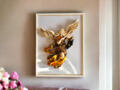 Figurka Anioł ze Skrzypcami - brąz -  25 x 33 cm figurka dekoracyjna