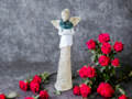 Figurka anioła Catherine - biała -  35 x 15 cm figurka dekoracyjna