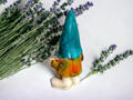 Figurka Skrzat Szczęściarz - turkus szylkretowy -  10 x 5 cm figurka dekoracyjna