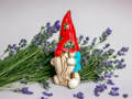 Figurka Skrzat Szczęściarz - czerwony turkus -  10 x 5 cm figurka dekoracyjna