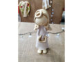 Figurka anioła Szarpidruta - biała -  27 x 8 cm figurka dekoracyjna