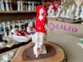 Figurka anioła Megan - czerwona -  20 x 9 cm figurka dekoracyjna