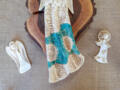 Figurka anioła Genesis - turkus -  55 x 20 cm figurka dekoracyjna