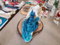 Figurka anioła od Św. Rity - turkus -  47 x 25 cm figurka dekoracyjna