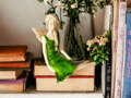 Figurka anioła Matilda - zielona -  15 cm figurka dekoracyjna