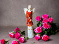 Figurka anioła Mia - brąz pomarańcz -  40 x 16 cm figurka dekoracyjna