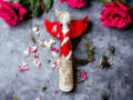 Figurka Anioła Celine - czerwony -  35 x 18 cm figurka dekoracyjna