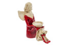 Figurka anioła Marion - czerwona -  15 cm