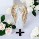 Figurka zakochanych aniołów - wiszące białe całe