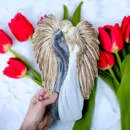 Figurka zakochanych aniołów - wiszące srebrne