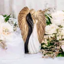 Figurka zakochanych aniołów - wisząca biało czarna