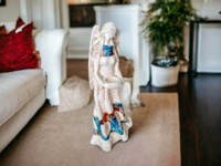 Figurka anioła Genesis - stojący brąz niebieski -  57 x 22 cm figurka dekoracyjna