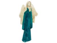 Figurka anioła Julia - turkus -  27 x 14 cm