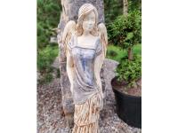 Figurka anioła Victoria - szary Jeans -  62 x 19 cm