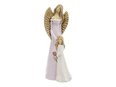Figurka anioła Hannah - różowa -  32 x 15 cm figurka dekoracyjna