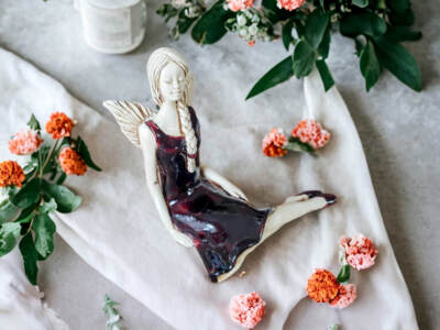 Figurka anioła 752 -  15 cm figurka dekoracyjna