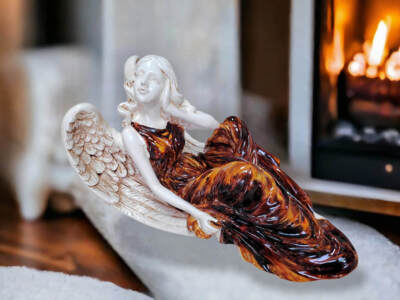 Figurka anioła od Św. Rity - brąz -  47 x 25 cm figurka dekoracyjna