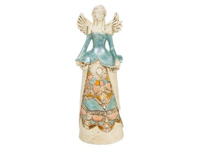 Figurka anioła Anna - Miętowy -  35 x 15 cm figurka dekoracyjna