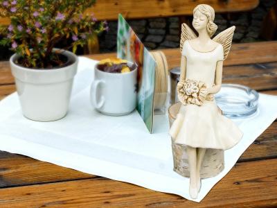 Figurka anioła Pauline - Kremowy -  20 x 9 cm figurka dekoracyjna