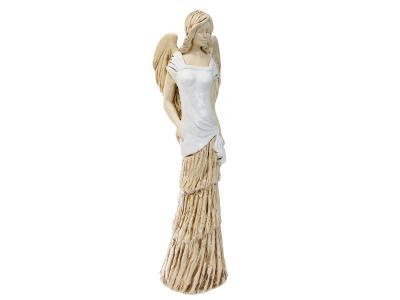 Figurka anioła Victoria - biała -  62 x 19 cm figurka dekoracyjna