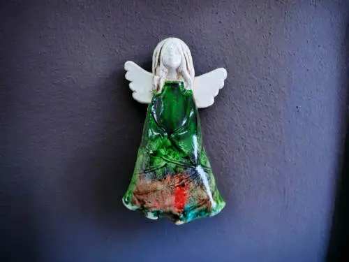 Figurka anioła Monica Art Leaf -  18 x 10 cm figurka dekoracyjna