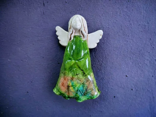 Figurka anioła Monica Art Leaf -  18 x 10 cm figurka dekoracyjna
