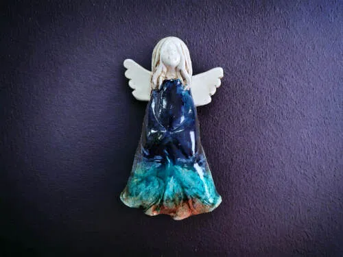 Figurka anioła Monica Art Leaf -  18 x 10 cm figurka dekoracyjna
