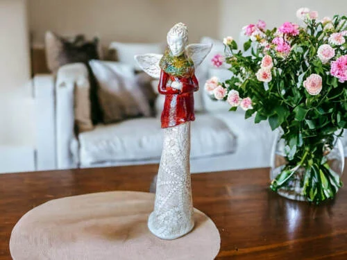 Figurka anioła Catherine - brązowa -  35 x 15 cm figurka dekoracyjna