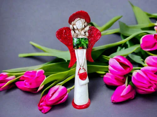 Figurka anioła Coco Art Leaf -  30 x 14 cm figurka dekoracyjna