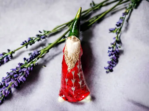 Figurka Skrzat Dobra Rada - zielony czerwony -  18 x 7 cm figurka dekoracyjna