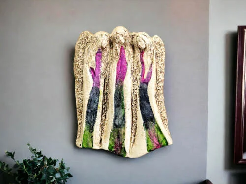 Figurka aniołów Wiara Nadzieja Miłość - Art Leaf -  28 x 20 cm figurka dekoracyjna