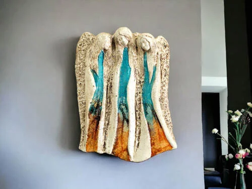 Figurka aniołów Wiara Nadzieja Miłość - Art Leaf -  28 x 20 cm figurka dekoracyjna