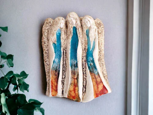 Figurka aniołów Wiara Nadzieja Miłość - Art Leaf -  28 x 20 cm figurka dekoracyjna