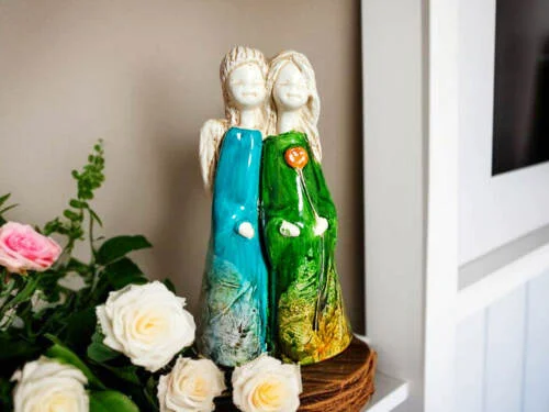 Figurka aniołów Apple & Ella Art  -  18 x 10 cm figurka dekoracyjna