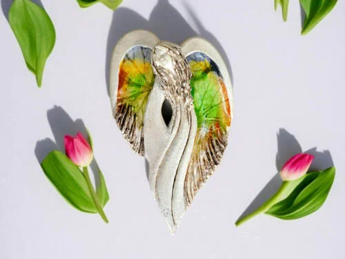 Figurka anioła Cynthia Art Leaf -  30 x 17 cm figurka dekoracyjna