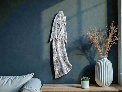 Figurka anioła Genesis - wisząca beżowa -  55 x 20 cm figurka dekoracyjna