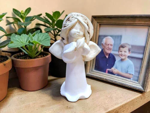 Figurka anioła Adam - stojąca biała -  13 cm figurka dekoracyjna