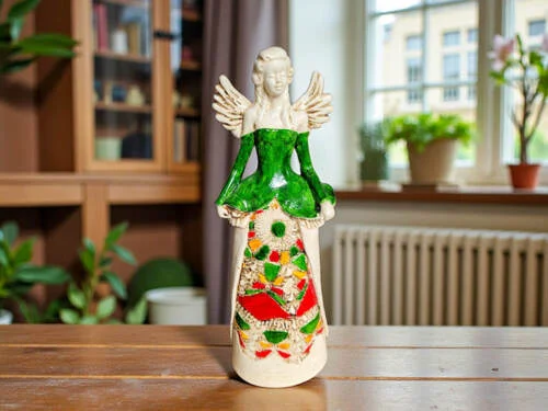 Figurka anioła Anna - turkus -  35 x 15 cm figurka dekoracyjna