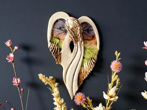 Figurka anioła Cynthia Art Leaf -  30 x 17 cm figurka dekoracyjna