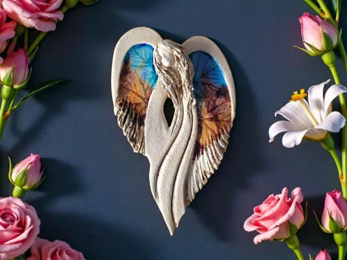 Figurka anioła Cynthia Art Leaf -  30 x 17 cm figurka dekoracyjna