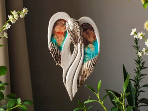 Figurka anioła Cynthia Art Leaf -  30 x 17 cm figurka dekoracyjna