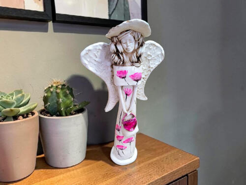 Figurka anioła Coco Art Flower -  30 x 14 cm figurka dekoracyjna
