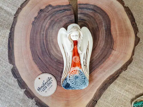 Liolinka Lilionka - z pomarańczem -  14 x 9 cm figurka dekoracyjna