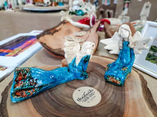 Figurki turkusowe - komplet D -  figurka dekoracyjna