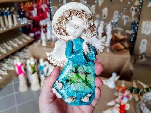 Figurka aniołka Marzyciel Art  -  10 x 7 cm figurka dekoracyjna