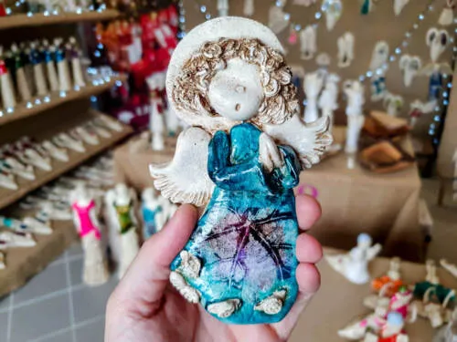 Figurka aniołka Marzyciel Art  -  10 x 7 cm figurka dekoracyjna