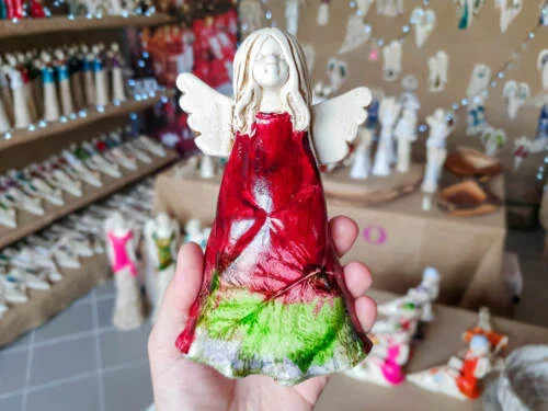 Figurka anioła Monica Art Leaf -  18 x 10 cm figurka dekoracyjna