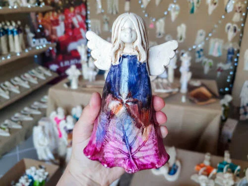 Figurka anioła Monica Art Leaf -  18 x 10 cm figurka dekoracyjna