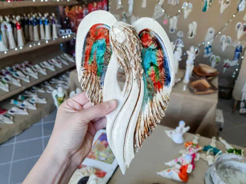 Figurka anioła Cynthia Art Leaf -  30 x 17 cm figurka dekoracyjna